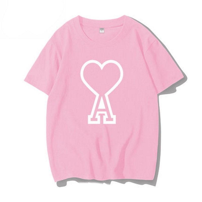 画像2: Love letters short-sleeved T-shirt  ユニセックス 男女兼用ラブ&Aプリント半袖Tシャツ (2)