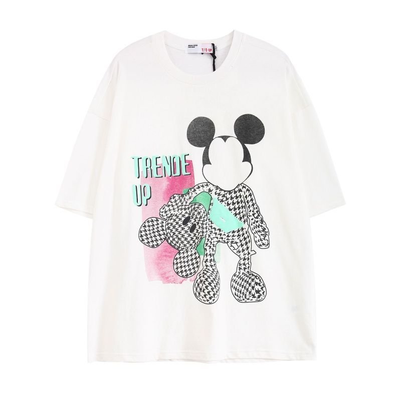 画像6: Hidden Mickey Bear  print short-sleeved T-shirt  ユニセックス 男女兼用隠れミッキーベアプリント半袖Tシャツ (6)