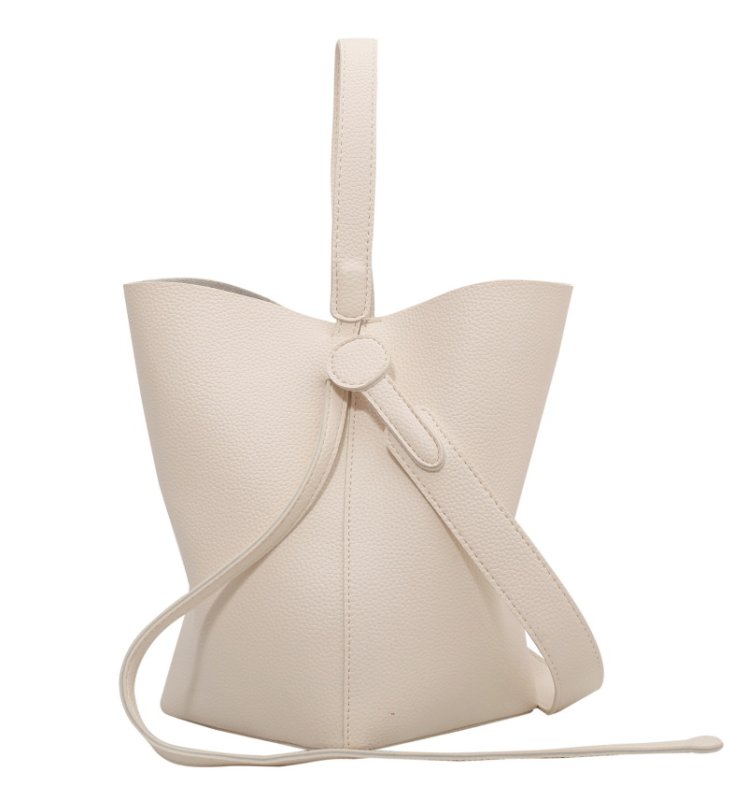 画像4:  Texture bag bucket shoulder tote bag レザーバケットテクスチャートートショルダーバッグ (4)