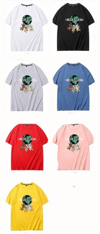 画像8: Angel print short-sleeved T-shirt  ユニセックス 男女兼用ヒップホップエンジェルプリント半袖Tシャツ (8)