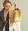 画像5:  Texture bag bucket shoulder tote bag　レザーバケットテクスチャートートショルダーバッグ (5)