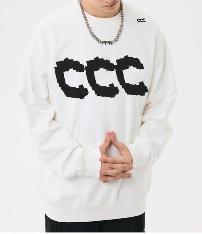 画像4: 3C print pullover trainer Long Sleeve pullover trainer  ユニセックス 男女兼用3Cプリントプルオーバートレーナー (4)