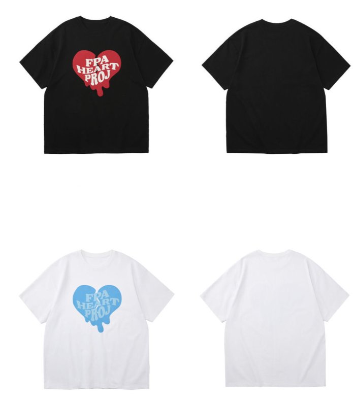 画像3: Broken Heart  print short Sleeve t-shirt ユニセックス 男女兼用ブロークンハートプリントTシャツ (3)