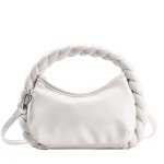 画像2: Handheld One Shoulder Small Woven Messenger Bag shoulder tote bag　レザーウーブンハンドヘルドワンショルダースモールトートショルダーバッグ (2)