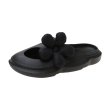 画像2: down flowers Flat bottom Platform Half slippers flip flops soft bottom sandals slippers  ダウンフラワー付きプラットフォーム フリップフロップ  シャワー ビーチ サンダル  (2)