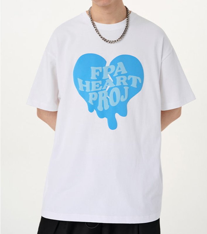 画像5: Broken Heart  print short Sleeve t-shirt ユニセックス 男女兼用ブロークンハートプリントTシャツ (5)