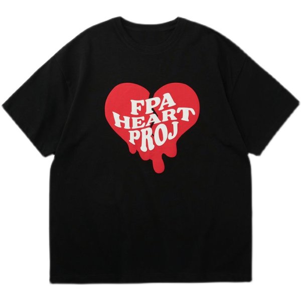 画像1: Broken Heart  print short Sleeve t-shirt　ユニセックス 男女兼用ブロークンハートプリントTシャツ (1)