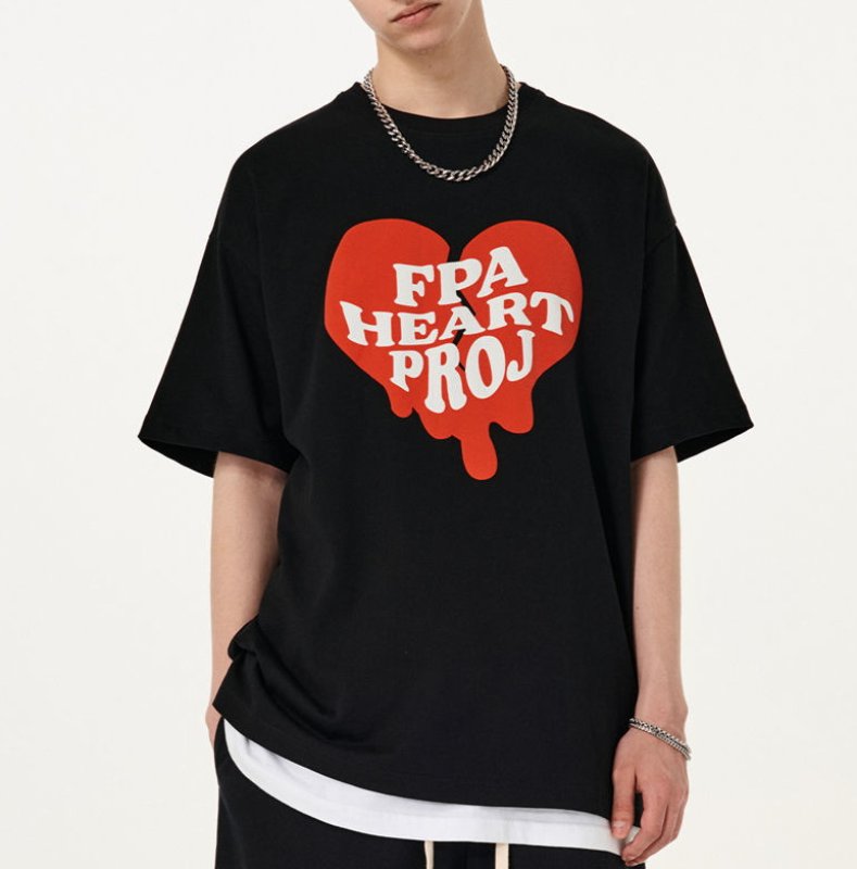 画像4: Broken Heart  print short Sleeve t-shirt ユニセックス 男女兼用ブロークンハートプリントTシャツ (4)