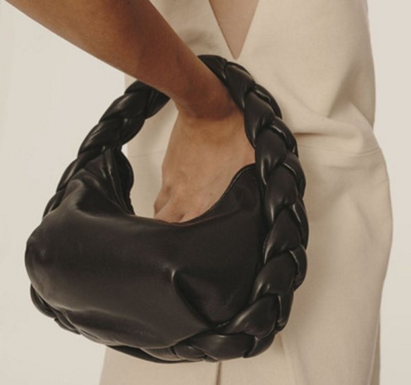 画像1: Handheld One Shoulder Small Woven Messenger Bag shoulder tote bag　レザーウーブンハンドヘルドワンショルダースモールトートショルダーバッグ (1)