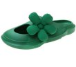 画像1: down flowers Flat bottom Platform Half slippers flip flops soft bottom sandals slippers  ダウンフラワー付きプラットフォーム フリップフロップ  シャワー ビーチ サンダル  (1)