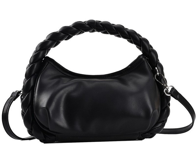 画像11: Handheld One Shoulder Small Woven Messenger Bag shoulder tote bag レザーウーブンハンドヘルドワンショルダースモールトートショルダーバッグ (11)