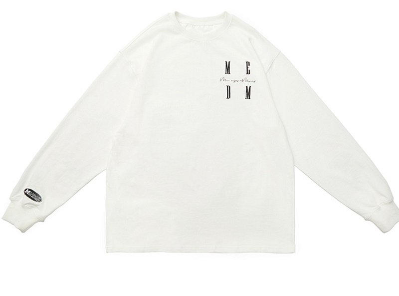 画像4: MEDM Long Sleeve T-shirt ユニセックス 男女兼用MEDM刺繍長袖Tシャツ (4)