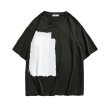 画像2: simple color block graffiti printing short Sleeve t-shirt　ユニセックス 男女兼用シンプルカラーブロックグラフィティプリントTシャツ (2)