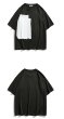 画像4: simple color block graffiti printing short Sleeve t-shirt　ユニセックス 男女兼用シンプルカラーブロックグラフィティプリントTシャツ (4)