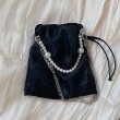 画像4: Pearl handle shoulder tote bag　パールハンドルスモールトートショルダーバッグ (4)