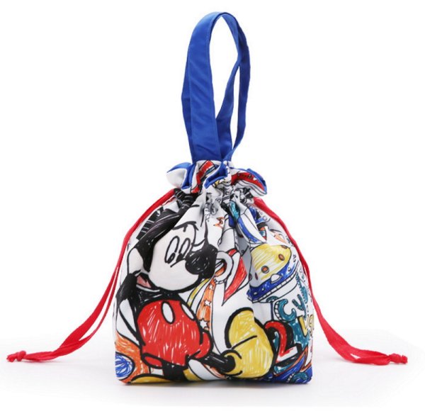 画像1: Character design drawstring bag　 トートミッキーマウス トムとジェリーキャラクターデザイン巾着バッグ (1)