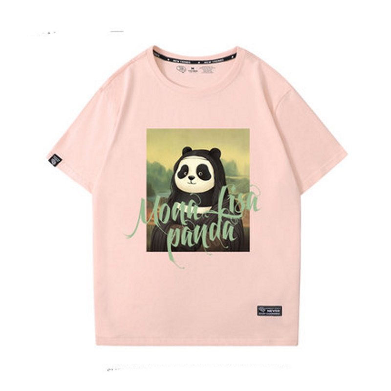 画像6: Spoofing Mona Lisa Panda printing short Sleeve t-shirt ユニセックス 男女兼用なりすましモナリザパンダプリントTシャツ (6)