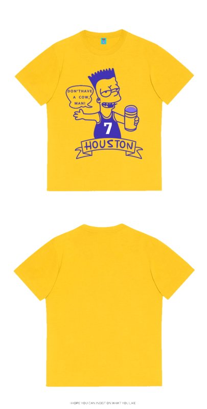 画像12: Bart Simpson handwritten illustration short Sleeve t-shirt　ユニセックス 男女兼用バートシンプソンiイラストプリント半袖Tシャツ (12)