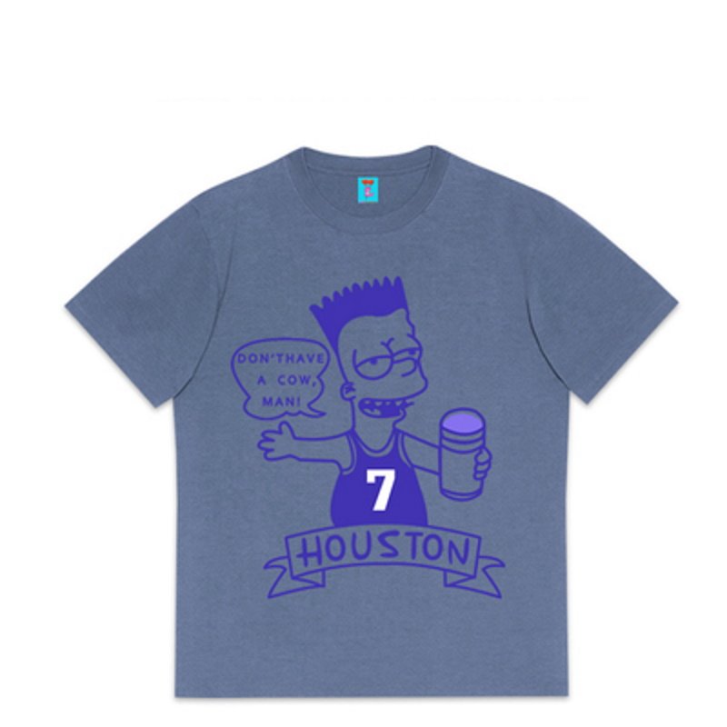 画像2: Bart Simpson handwritten illustration short Sleeve t-shirt　ユニセックス 男女兼用バートシンプソンiイラストプリント半袖Tシャツ (2)