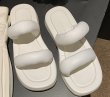 画像6: sponge cake bottom leather fairy flip-flops sandals slippers  プラットフォーム スポンジケーキフリップフロップ サンダル  (6)