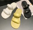 画像2: sponge cake bottom leather fairy flip-flops sandals slippers  プラットフォーム スポンジケーキフリップフロップ サンダル  (2)
