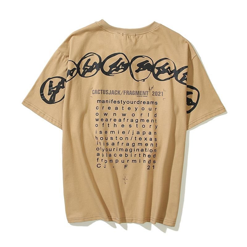 TRAVIS SCOTT CACTUS JACK KAWS lightning joint round neck