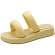 画像1: sponge cake bottom leather fairy flip-flops sandals slippers  プラットフォーム スポンジケーキフリップフロップ サンダル  (1)