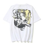画像2: TRAVIS SCOTT × KAWS lightning joint round neck short Sleeve t-shirt　ユニセックス 男女兼用スコット×カウズTシャツ (2)