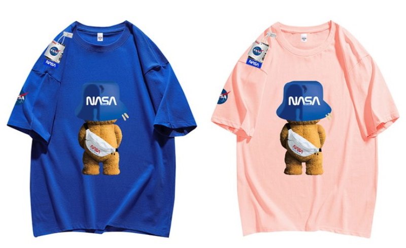 画像6: NASA SOLARNAS ASOLAR Joint short sleeve t-shirt ユニセックス 男女兼用ナサベア熊ジョイントプリント半袖Tシャツ (6)