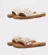 画像4:  Flat leather pearl sandals slippers　 フラットレザーパールサンダル スリッパ  (4)
