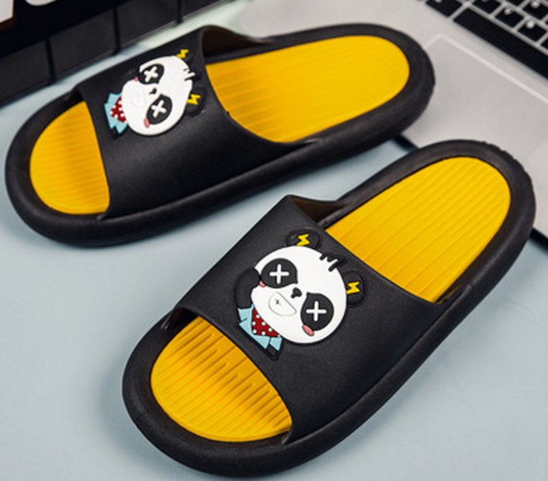 画像2: kaws panda flip flops soft bottom sandals slippers Beach sandals 　ユニセックス男女兼用カウズパンダフリップフロップ  シャワー ビーチ サンダル (2)