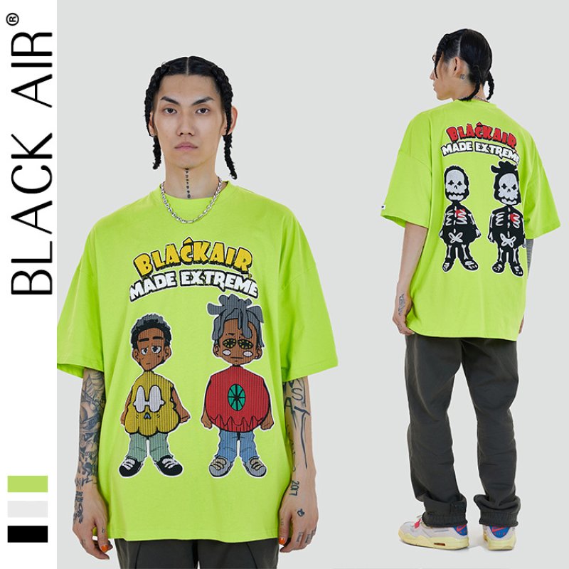 画像4: BLACKAIR MADEEXTREME Unisex Hip hop boys print t-shirts ユニセックス 男女兼用 ヒップホップボーイズ プリントTシャツ (4)
