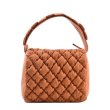 画像3: Leather Down Quilted Cylindrical Drawstring Tote Shoulder Bag　 レザー ダウンキルティング 筒形巾着トートショルダーバッグ (3)