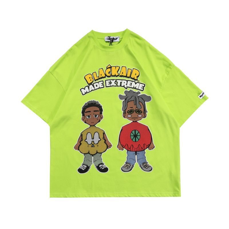 画像2: BLACKAIR MADEEXTREME Unisex Hip hop boys print t-shirts ユニセックス 男女兼用 ヒップホップボーイズ プリントTシャツ (2)