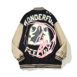 画像2: Travis Scott Cactus Jack Lightning Stadium Jumper BASEBALL JACKET baseball uniform jacket blouson  ユニセックス 男女兼用トラビススコットサボテンライトニングスタジアムジャンパー スタジャン MA-1 ボンバー ジャケット ブルゾン (2)