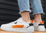 画像5: all-match leather sneakers 　 レザーポイントカラーレースアッープ スニーカー (5)