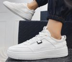 画像4: all-match leather sneakers 　 レザーポイントカラーレースアッープ スニーカー (4)