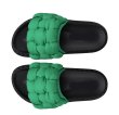 画像1: Down crochet soft bottom flat sandals slippers　 フラットダウン編み込みサンダル スリッパ  (1)