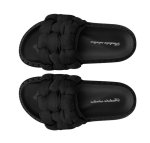 画像3: Down crochet soft bottom flat sandals slippers　 フラットダウン編み込みサンダル スリッパ  (3)