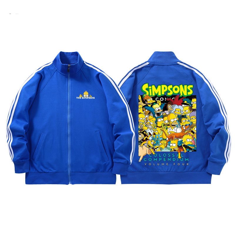 画像2: Simpson Family Sports Taste Jacket BASEBALL JACKET baseball uniform jacket blouson  ユニセックス 男女兼用シンプソンファミリースポーツテイストジャケットスタジャン MA-1 ボンバー ジャケット ブルゾン (2)