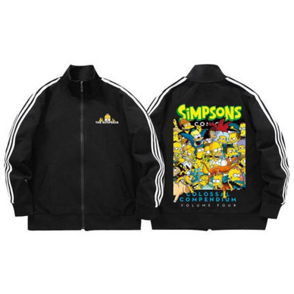 画像1: Simpson Family Sports Taste Jacket BASEBALL JACKET baseball uniform jacket blouson  ユニセックス 男女兼用シンプソンファミリースポーツテイストジャケットスタジャン MA-1 ボンバー ジャケット ブルゾン (1)