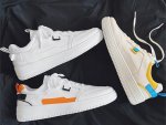 画像3: all-match leather sneakers 　 レザーポイントカラーレースアッープ スニーカー (3)