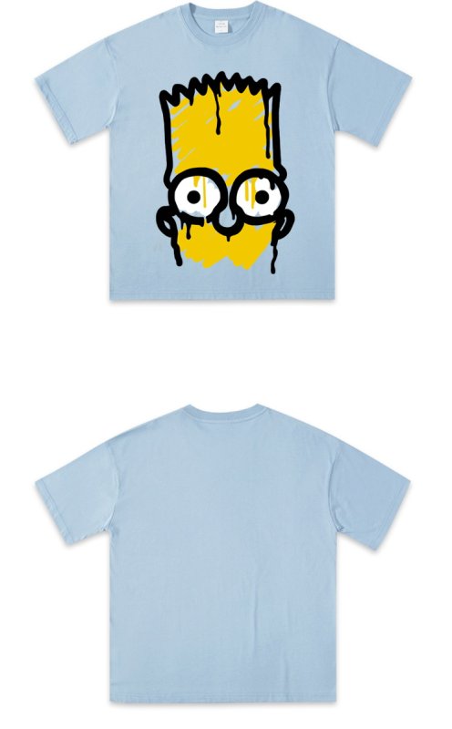 画像11: graffiti Simpson big head Print t-shirts  　ユニセックス 男女兼用ビッグヘッドシンプソングラフィックプリントTシャツ (11)