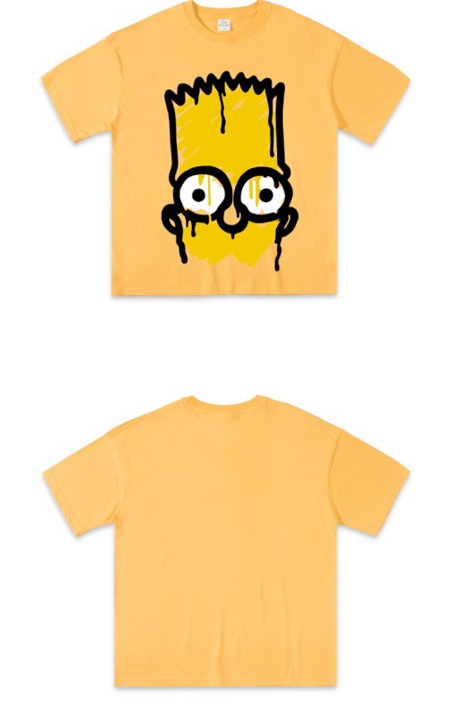 画像6: graffiti Simpson big head Print t-shirts  　ユニセックス 男女兼用ビッグヘッドシンプソングラフィックプリントTシャツ (6)