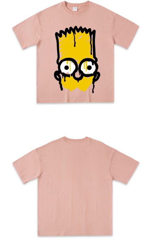 画像7: graffiti Simpson big head Print t-shirts  　ユニセックス 男女兼用ビッグヘッドシンプソングラフィックプリントTシャツ (7)