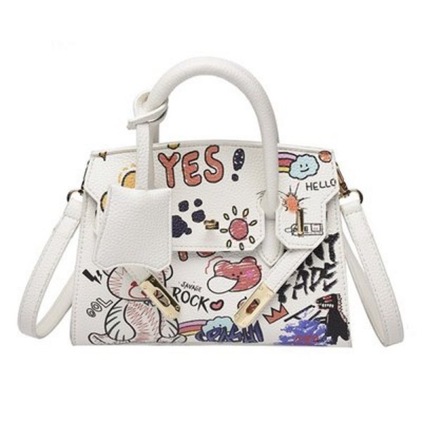 画像1:  Pop graphic tote shoulder bag　 レザーポップグラフィック トートショルダーバッグ (1)