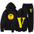 画像6: Mens Womens Big V Print Smiley setup Hoodie and Pants Set 　ユニセックス男女兼用ビッグV&スマイリープリント セットアップ スウェットフーディ＆パンツセット (6)