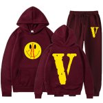画像12: Mens Womens Big V Print Smiley setup Hoodie and Pants Set 　ユニセックス男女兼用ビッグV&スマイリープリント セットアップ スウェットフーディ＆パンツセット (12)