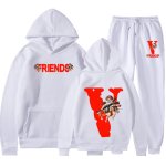 画像1: VLONE FRIENDS angel big V setup Hoodie and Pants Set 　ユニセックス男女兼用VLONEFRIENDSエンジェルビッグVプリント セットアップ スウェットフーディ＆パンツセット (1)