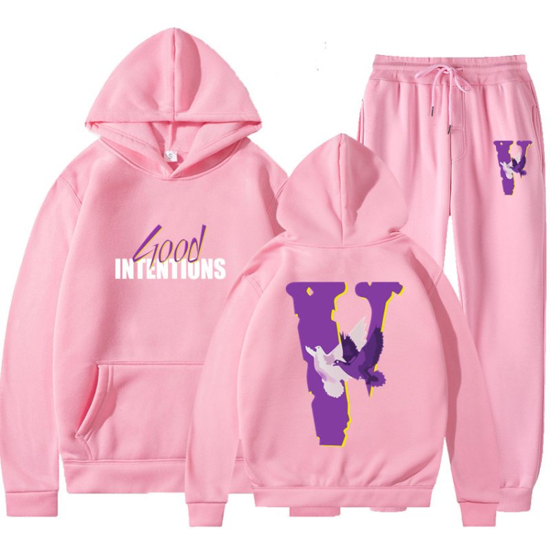 画像14: big V flying pigeon setup Hoodie and Pants Set  ユニセックス男女兼用ビッグV&ピジョン鳩プリント セットアップ スウェットフーディ&パンツセット (14)